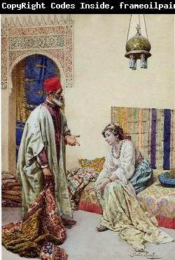 unknow artist Arab or Arabic people and life. Orientalism oil paintings 573